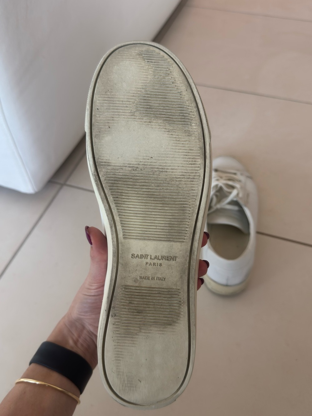 Saint Laurent Andy White Sneakers EU 42 - Picture 8 of 9